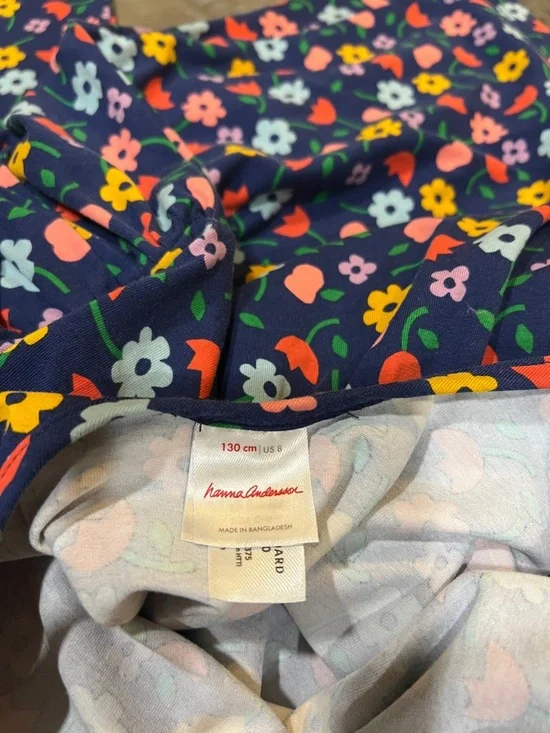 Hanna Andersson floral skater dress size 8 - Picture 4 of 4
